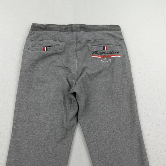 Paul Shark Yachting Pants Mens Medium Gray Sweats Sweatpants Lounge French Terry - Picture 5 of 14